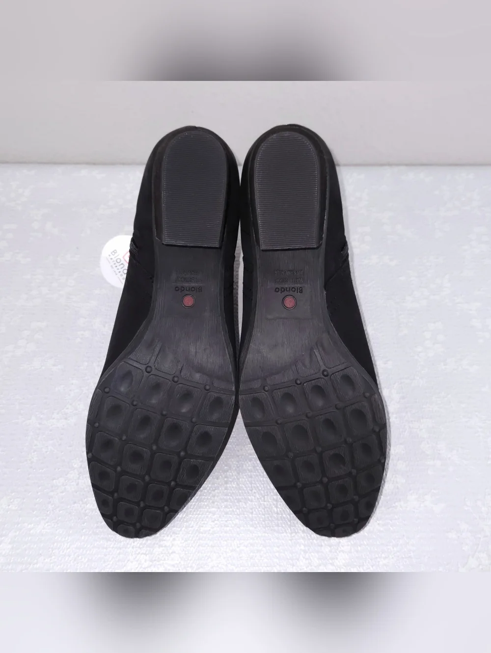 BLONDO Valli 2.0 Boots US 12 Waterproof Black Nubuck Heeled Ankle Booties